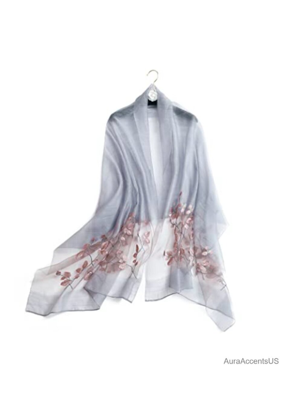 Silk Wool Long Large Scarf Shawl Wrap Evening Dress Embroidered